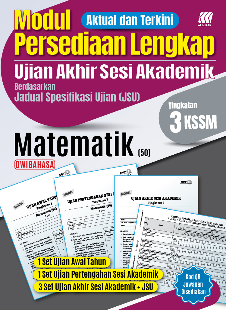 Modul Persediaan Lengkap UASA KSSM Matematik Ting. 3 (Bilingual) Cover